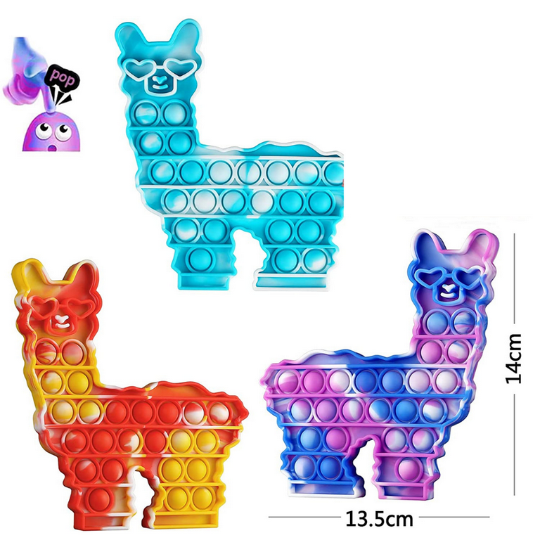 Popular Children Emotional Irritable Toys Adult Interactive Family Games Office Pressure Relief Alpaca Toys Autism Relief Toys The Two Pieces Push Bubble Irritable Toys 